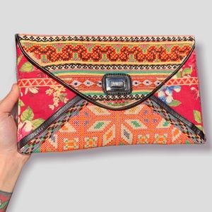 Vintage Boho Embroidered Handbag Clutch